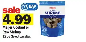 Meijer Meijer Cooked or Raw Shrimp offer