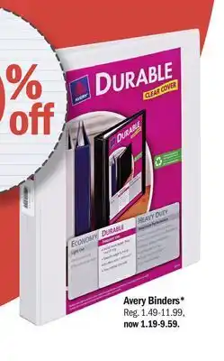 Meijer Avery Binders offer
