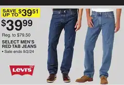 Dunham's Sports LEVI'S SELECT MEN'S RED TAB JEANS offer