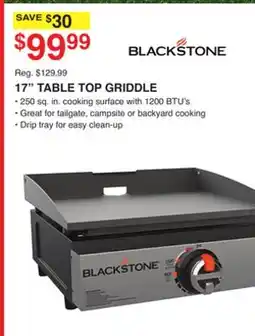 Dunham's Sports BLACKSTONE 17 TABLE TOP GRIDDLE offer