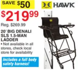 Dunham's Sports HAWK 20' BIG DENALI SLS 1.5-MAN LADDER offer