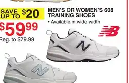 Dunham's Sports NEW BALANCE MEN'S OR WOMEN'S 608 TRAINING SHOES offer
