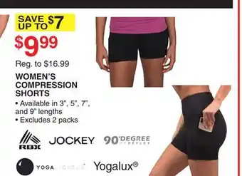 Dunham's Sports WOMEN'S COMPRESSION SHORTS offer