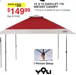 Dunham's Sports 13' X 13' EASYLIFT 170 INSTANT CANOPY offer