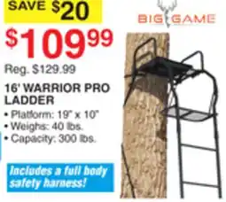 Dunham's Sports BIG GAME 16' WARRIOR PRO LADDER offer