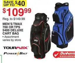 Dunham's Sports MEN'S TMAX 700 OR TPS 5400 DELUXE CART BAG offer