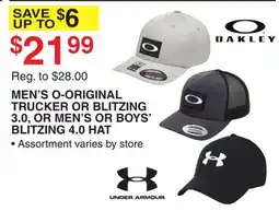 Dunham's Sports OAKLEY MEN'S O-ORIGINAL TRUCKER OR BLITZING 3.0, OR MEN'S OR BOYS' BLITZING 4.0 HAT offer