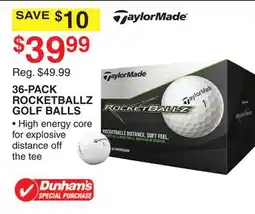 Dunham's Sports TAYLORMADE 36-PACK ROCKETBALLZ GOLF BALLS offer