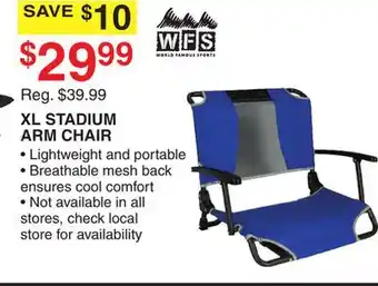 Dunham's Sports WFS XL STADIUM ARM CHAIR offer