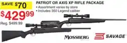 Dunham's Sports PATRIOT OR AXIS XP RIFLE PACKAGE offer