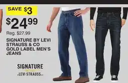 Dunham's Sports SIGNATURE BY LEVI STRAUSS & CO GOLD LABEL MEN'S JEANS offer