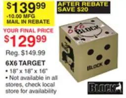 Dunham's Sports BLOCK 6X6 TARGET offer