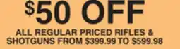 Dunham's Sports ALL REGULAR PRICED RIFLES & SHOTGUNS offer