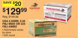 Dunham's Sports WINCHESTER USA 5.56MM, 5.56 FMJ M855 OR 223 FMJ AMMO offer