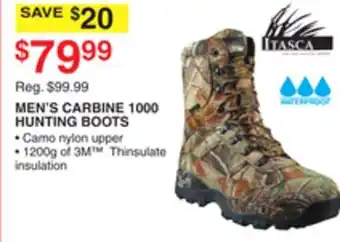 Dunham's Sports MEN'S CARBINE 1000 HUNTING BOOTS offer