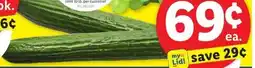 Lidl long English cucumber offer
