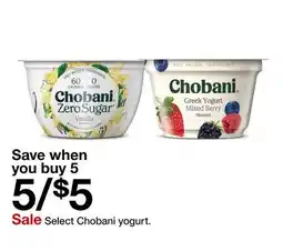Target Select Chobani yogurt offer