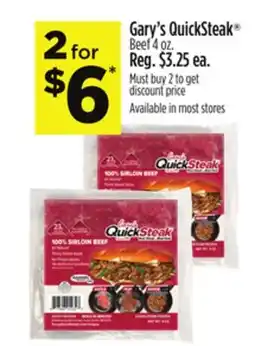 Dollar General Gary's QuickSteak Beef offer