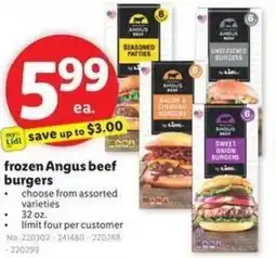 Lidl frozen Angus beef burgers offer