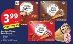 Lidl Bon Gelati frozen dairy dessert offer