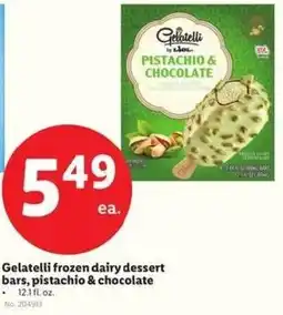 Lidl Gelatelli frozen dairy dessert bars, pistachio & chocolate offer