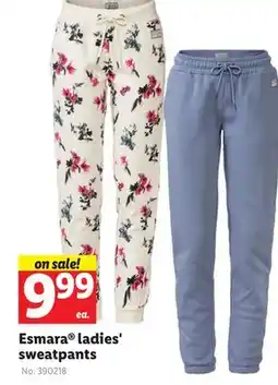 Lidl Esmara ladies' sweatpants offer