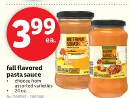 Lidl fall flavored pasta sauce offer