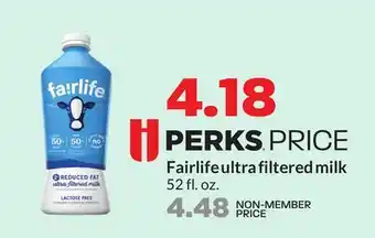 Hy-Vee Fairlife ultra filtered milk offer