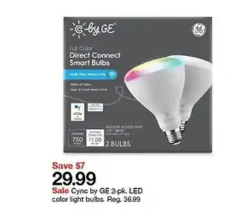 Target Cync By Ge 2-pk.led Color Light Bulbs offer