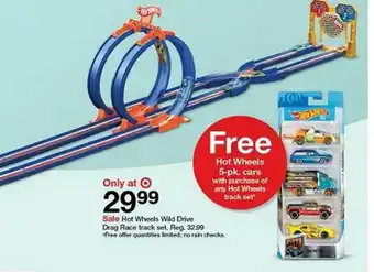 Target Hot Wheels Wild Drive Drag Race Track Set offer
