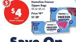 Family Dollar Homeline Freezer Zipper Bags offer