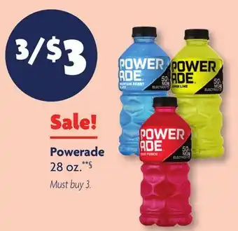 Family Dollar Powerade offer