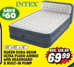 Big 5 Intex Queen 18 Dura-Beam Ultra Plush Airbed with Headboard and Built-In Pump offer