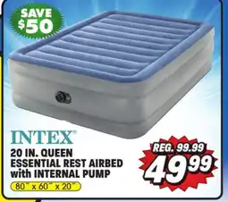 Big 5 Intex 20 Queen Essential Rest Airbed with Internal Pump offer