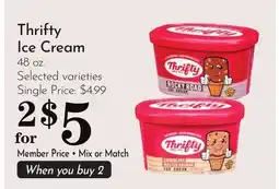 Pavilions Thrifty Ice Cream offer