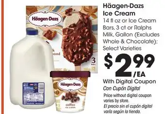 Ralphs Häagen-Dazs Ice Cream offer