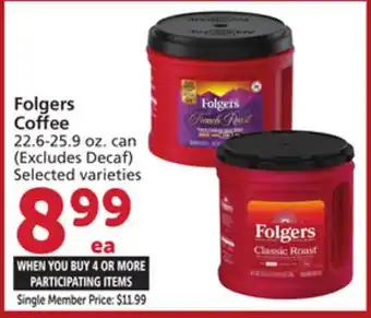 Vons Folgers Coffee offer