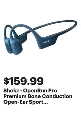 Best Buy Shokz - OpenRun Pro Premium Bone Conduction Open-Ear Sport Headphones - Steel Blue offer