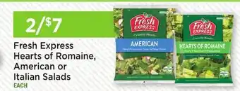 Heinen's Fresh Express Hearts of Romaine, American or Italian Salads offer
