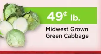 Heinen's Midwest Grown Green Cabbage offer
