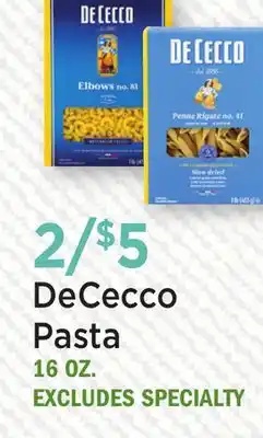 Heinen's DeCecco Pasta offer