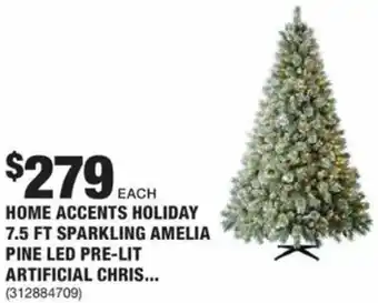 The Home Depot Home Accents Holiday 7.5 Ft Sparkling Amelia Pine LED Pre-LIT Artificial Christmas Tree offer