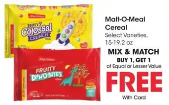 Kroger Malt-O-Meal Cereal offer