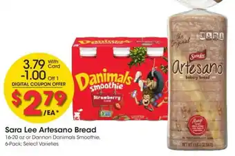 Kroger Sara Lee Artesano Bread offer
