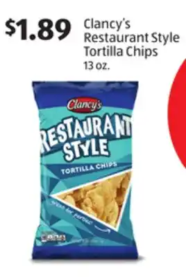 Aldi Clancy's Restaurant Style Tortilla Chips offer