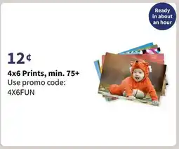 Walgreens 4x6 Prints, min. 75+ offer