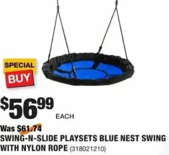 The Home Depot Swing-N-Slide Playset Blue Nest Swing With Nylon Rope offer