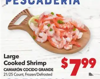 Vallarta Supermarkets Large Cooked Shrimp / CAMARÓN COCIDO GRANDE offer