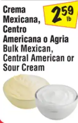El Super Bulk Mexican, Central American or Sour Cream offer