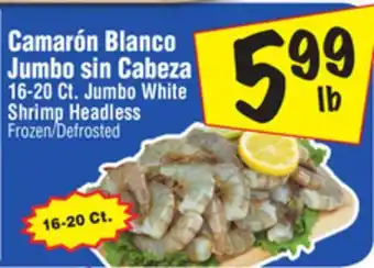 El Super Jumbo White Shrimp Headless offer